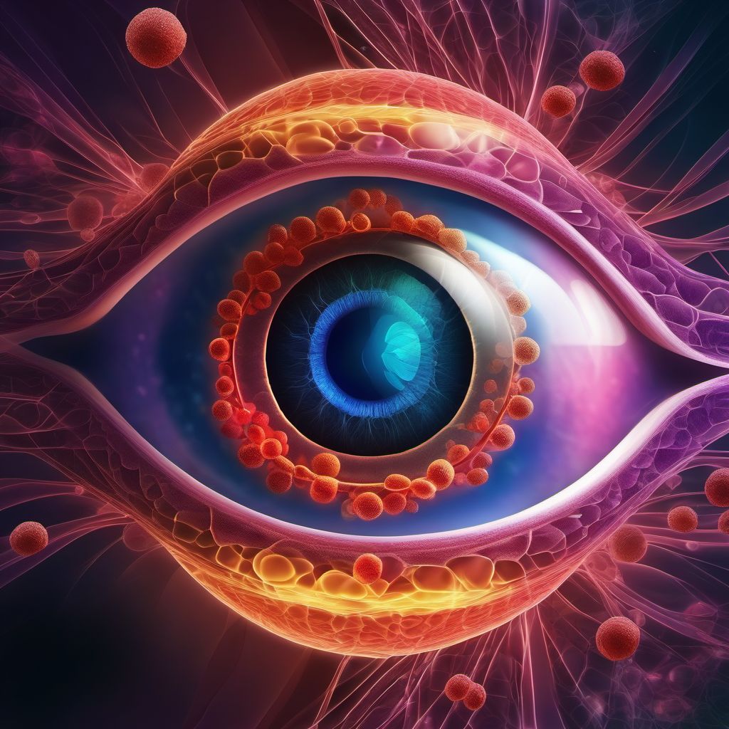 Malignant neoplasm of eye and adnexa digital illustration