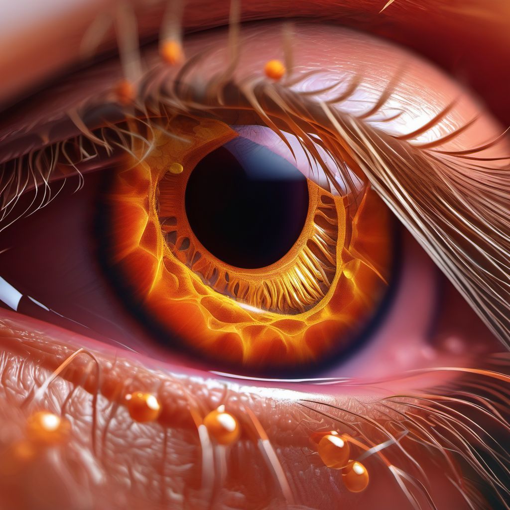 Malignant neoplasm of conjunctiva digital illustration