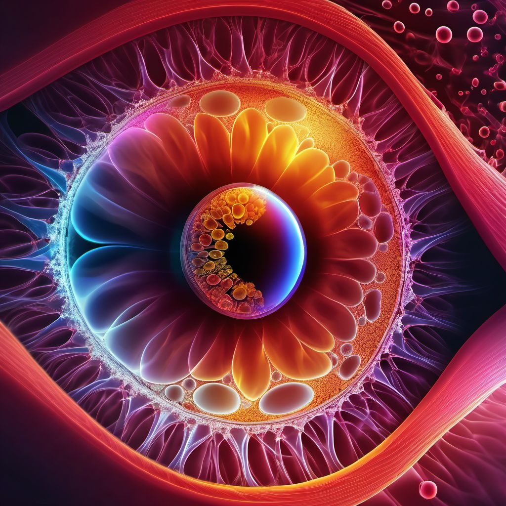 Malignant neoplasm of cornea digital illustration