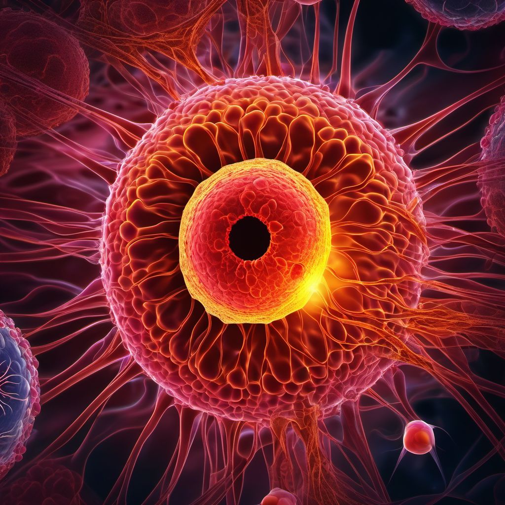Malignant neoplasm of retina digital illustration