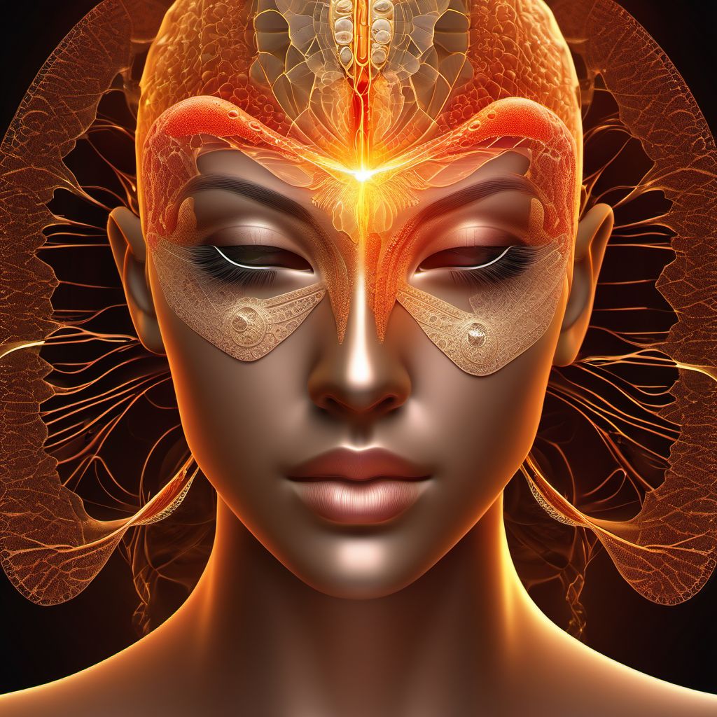 Malignant neoplasm of lacrimal gland and duct digital illustration
