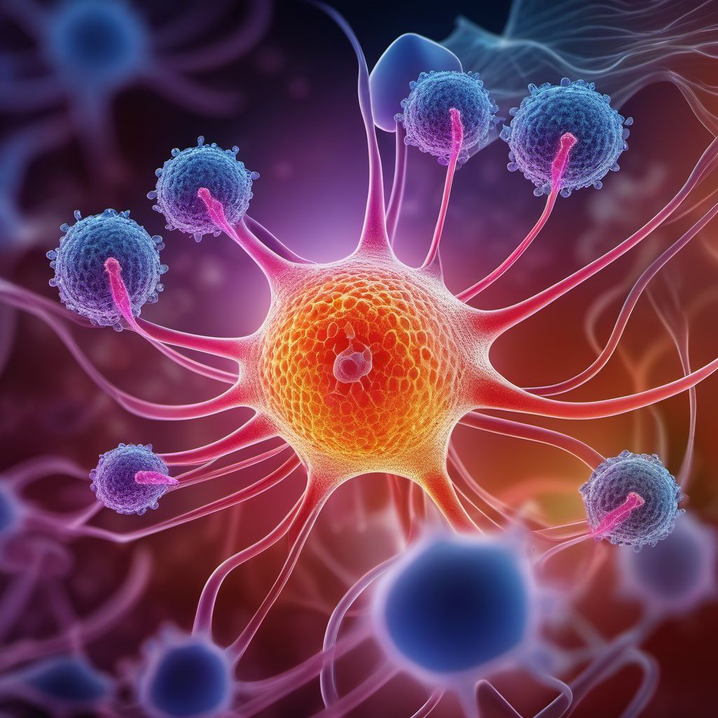 Malignant neoplasm of olfactory nerve digital illustration