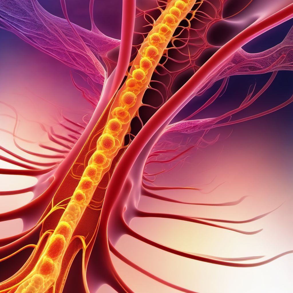 Malignant neoplasm of acoustic nerve digital illustration