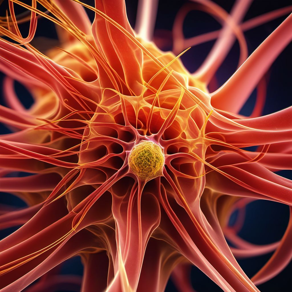 Malignant neoplasm of other and unspecified cranial nerves digital illustration
