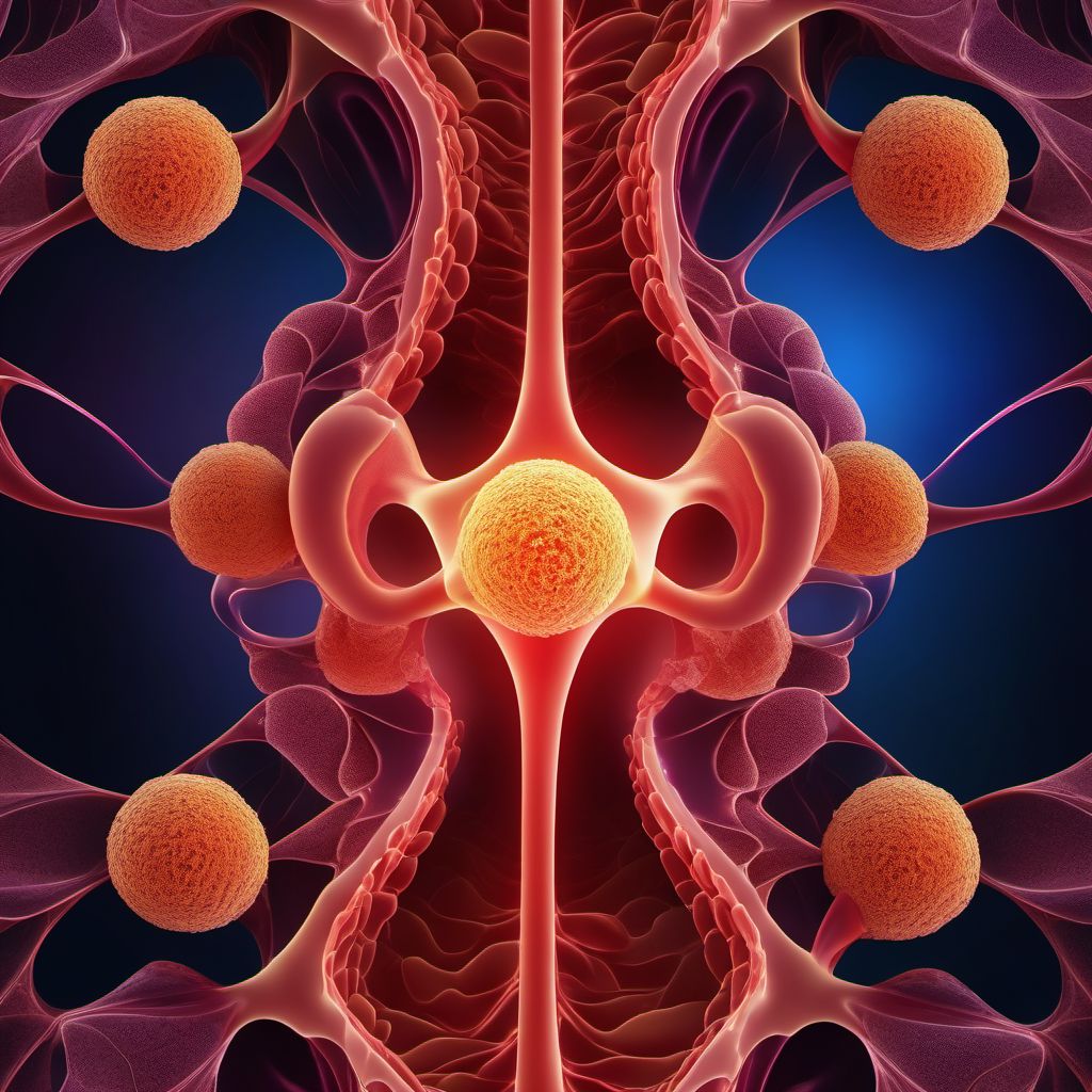 Malignant neoplasm of thyroid gland digital illustration