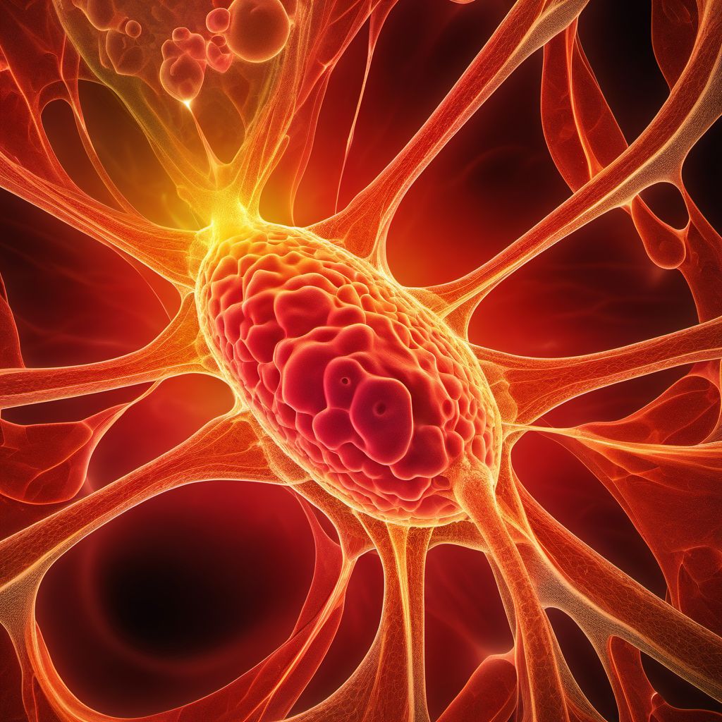 Malignant neoplasm of medulla of adrenal gland digital illustration