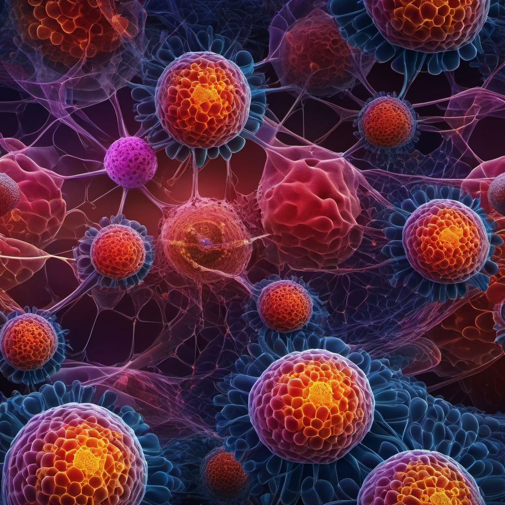 Malignant neoplasm of other endocrine glands and related structures digital illustration