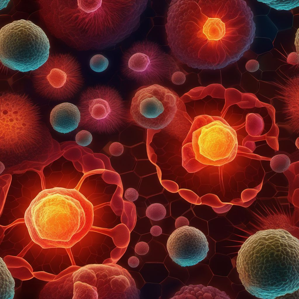 Malignant poorly differentiated neuroendocrine tumors digital illustration