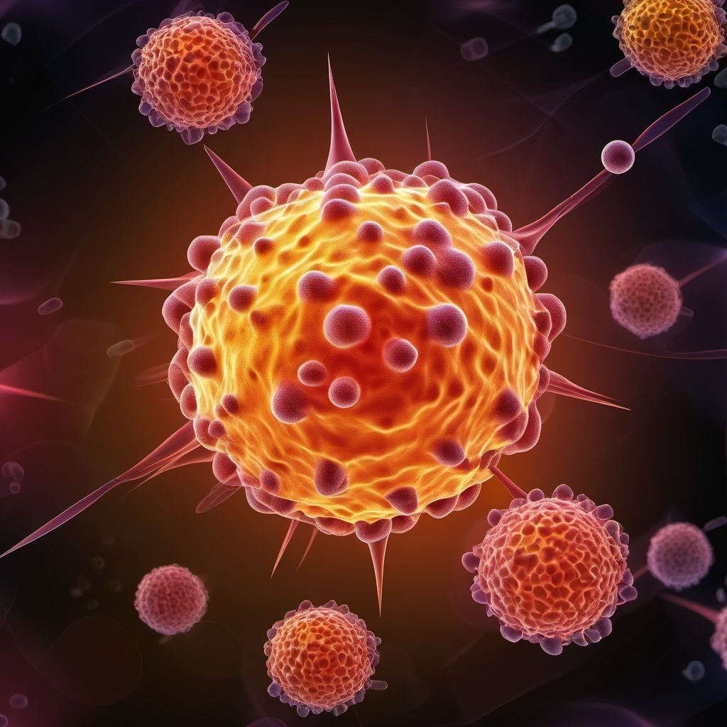 Secondary carcinoid tumors digital illustration