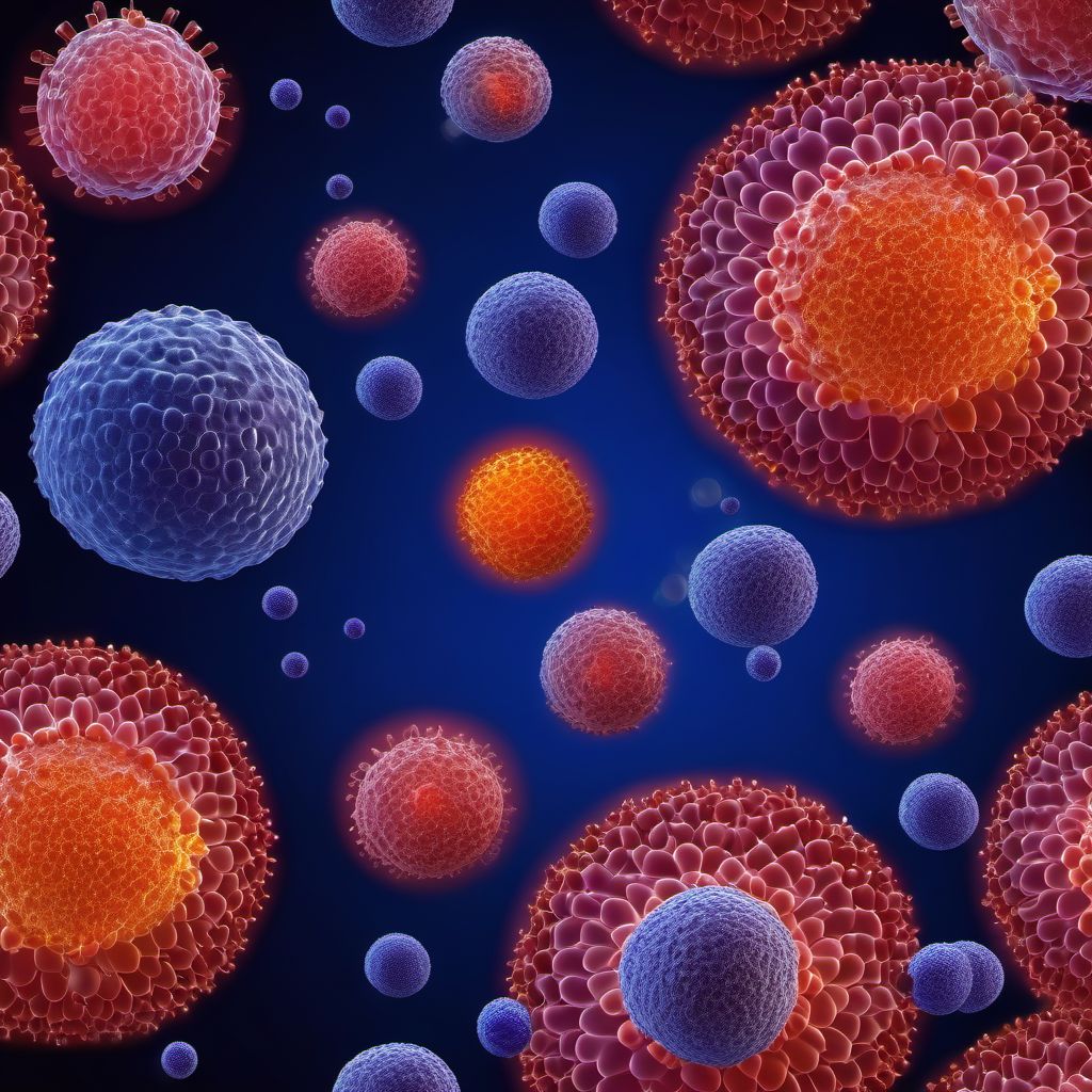 Secondary Merkel cell carcinoma digital illustration