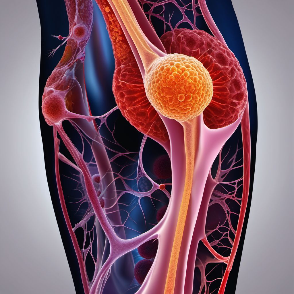Malignant neoplasm of lower limb digital illustration