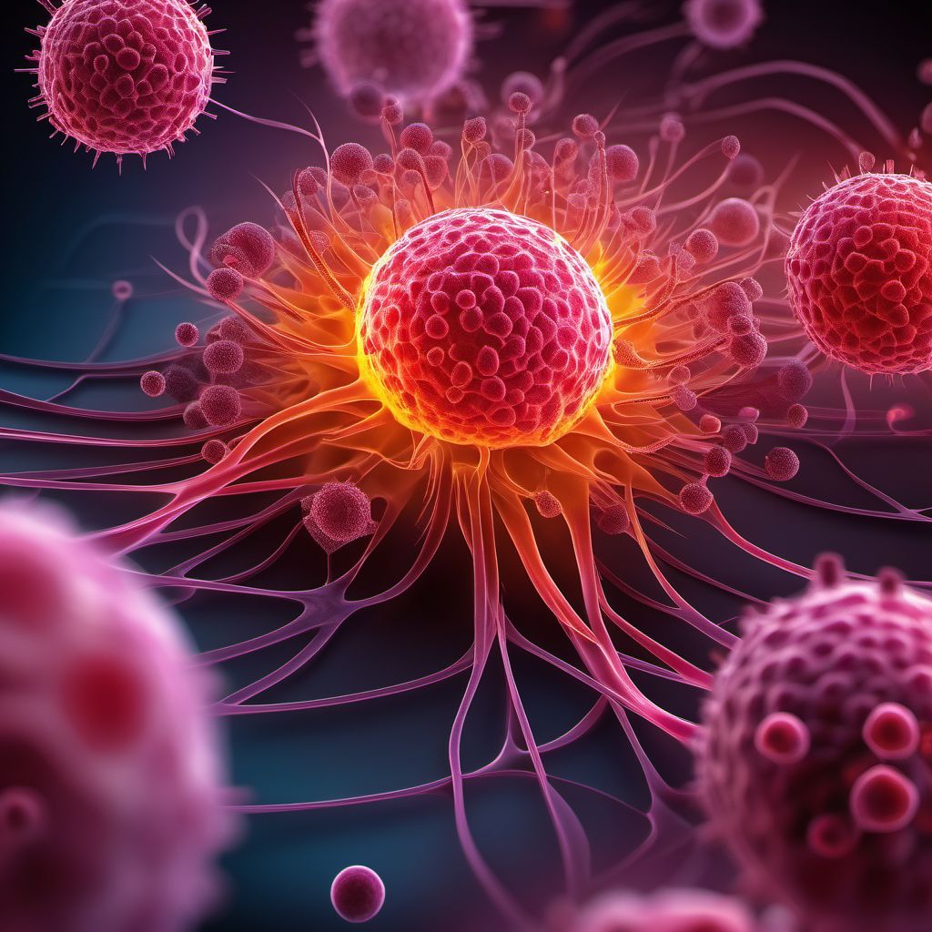 Malignant neoplasm of other specified ill-defined sites digital illustration