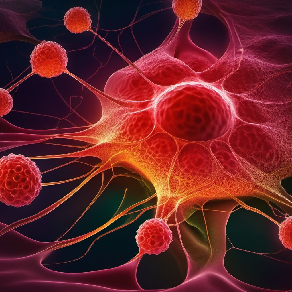 Secondary and unspecified malignant neoplasm of lymph nodes digital illustration