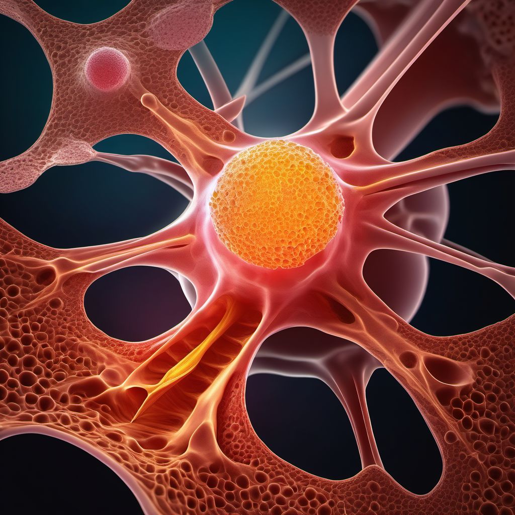 Secondary malignant neoplasm of bone and bone marrow digital illustration