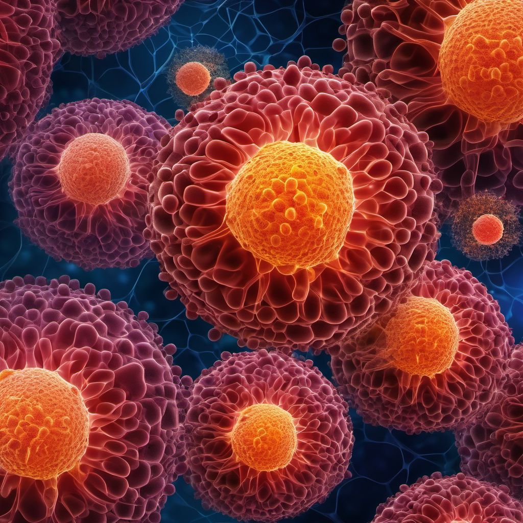 Secondary malignant neoplasm of other specified sites digital illustration