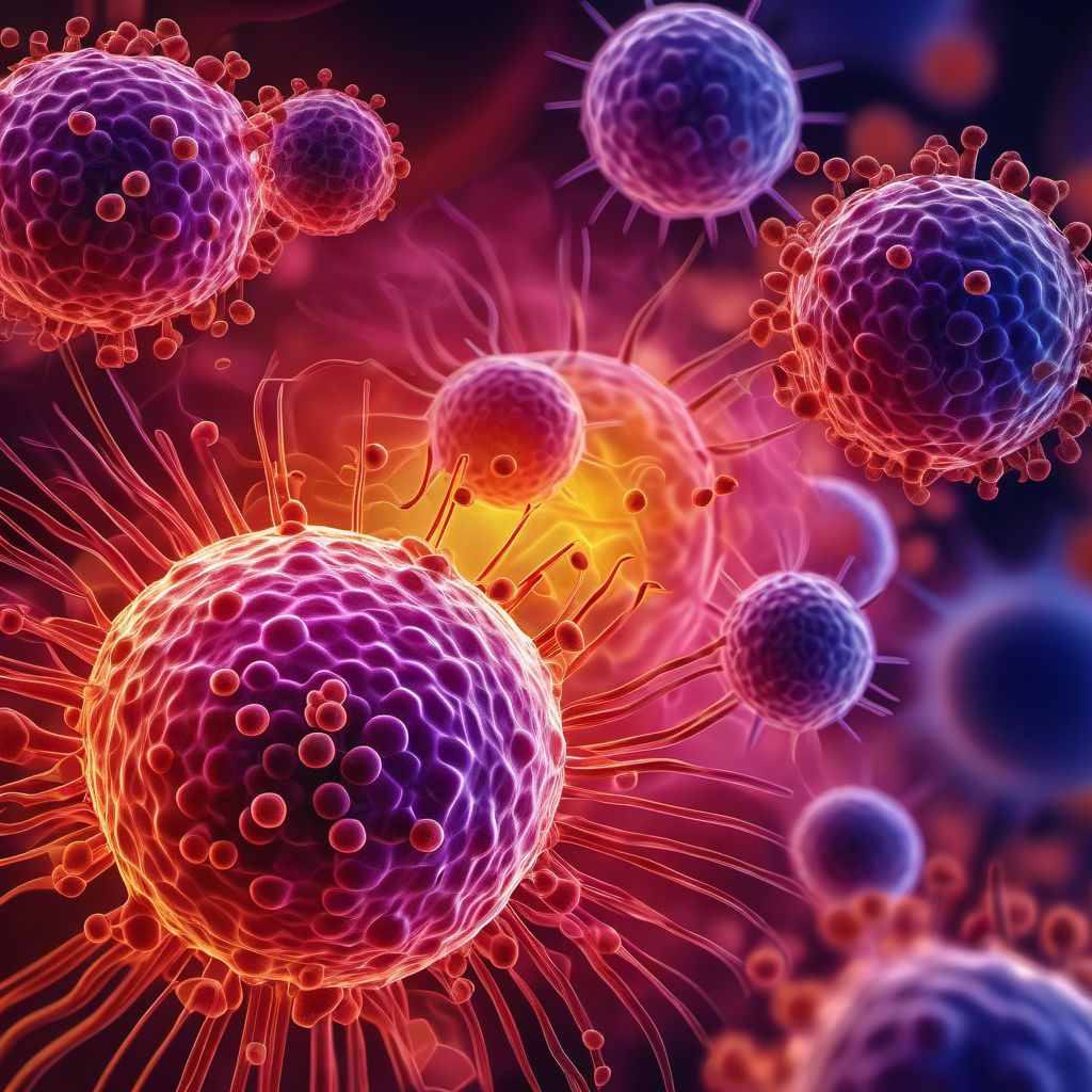 Nodular lymphocyte predominant Hodgkin lymphoma digital illustration