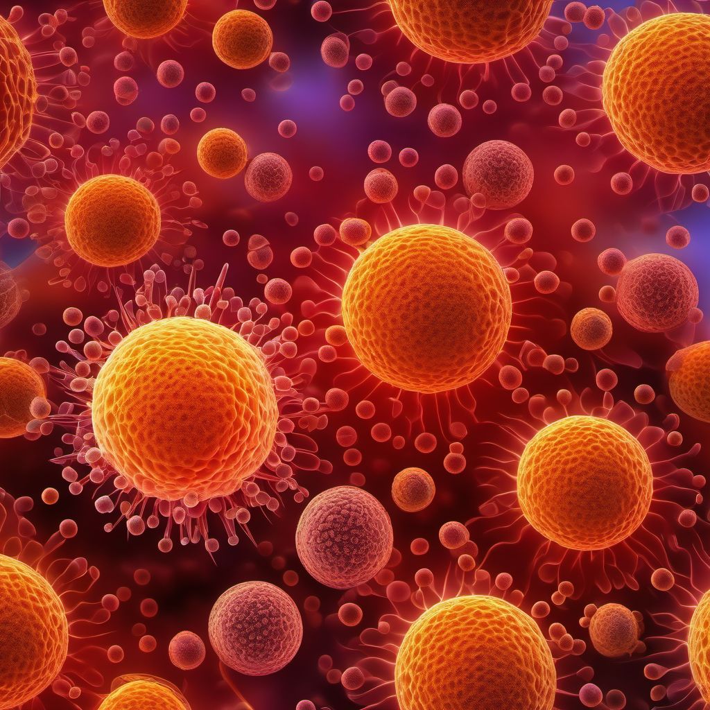 Mixed cellularity Hodgkin lymphoma digital illustration