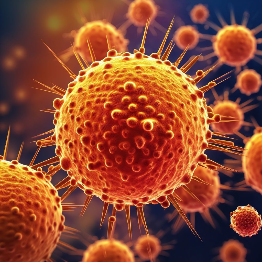Lymphocyte depleted Hodgkin lymphoma digital illustration