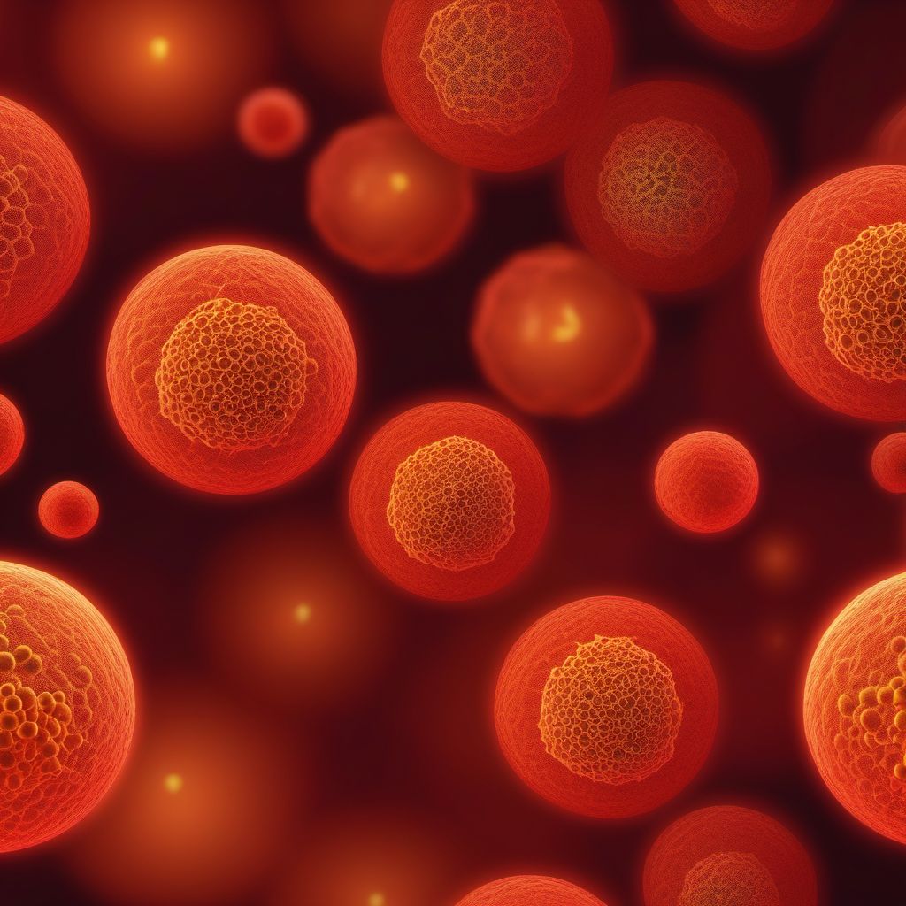 Follicular lymphoma digital illustration