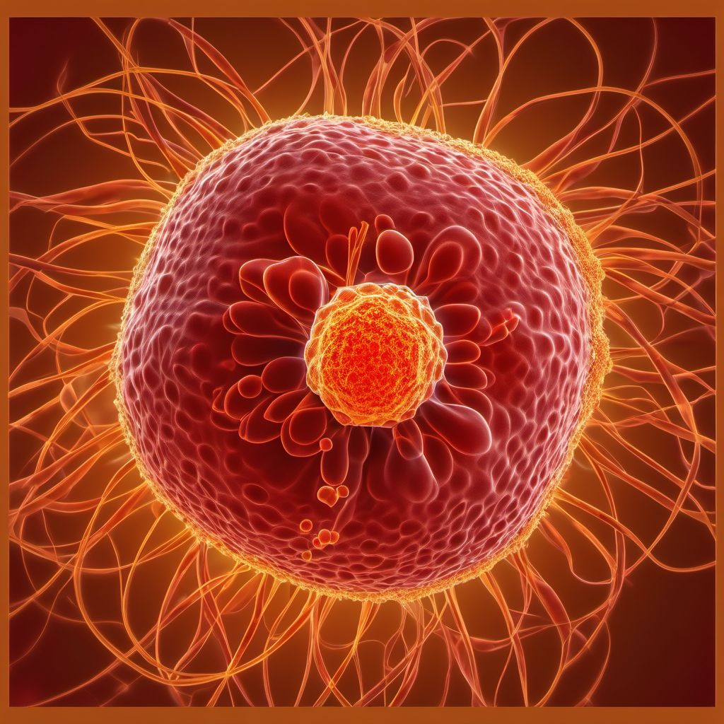 Follicular lymphoma grade I digital illustration
