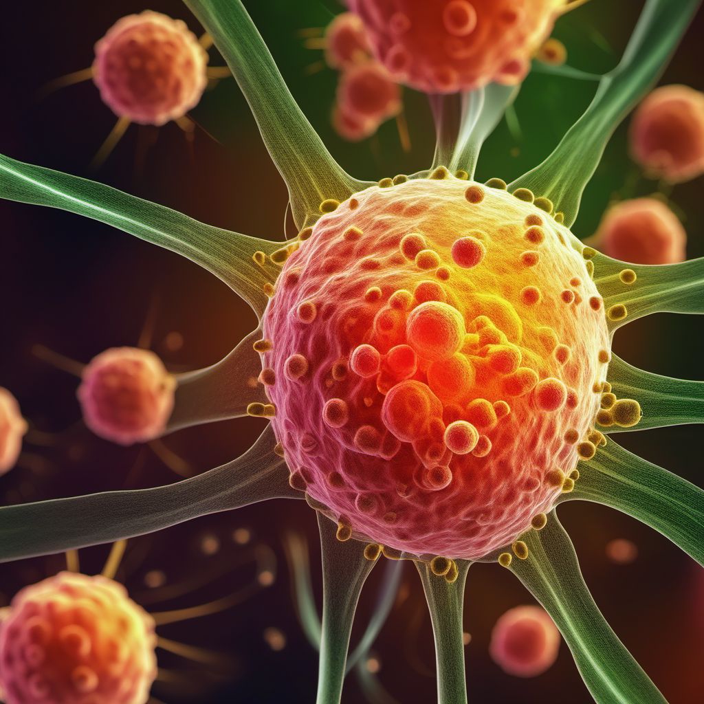 Follicular lymphoma grade III, unspecified digital illustration