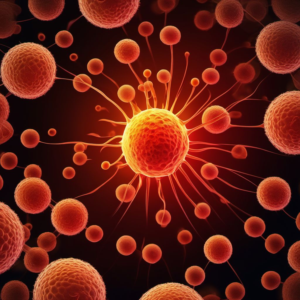 Follicular lymphoma grade IIIb digital illustration