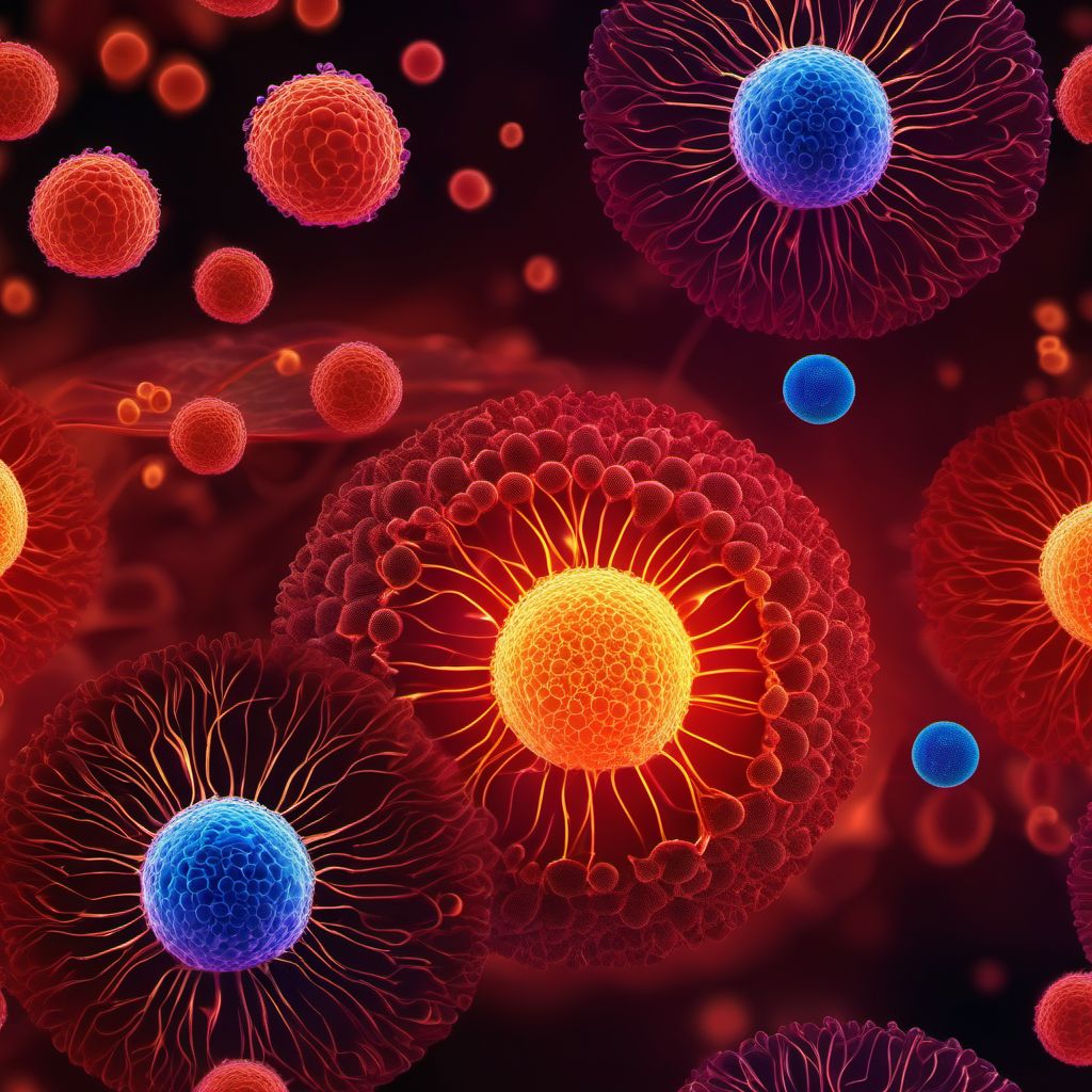 Diffuse follicle center lymphoma digital illustration