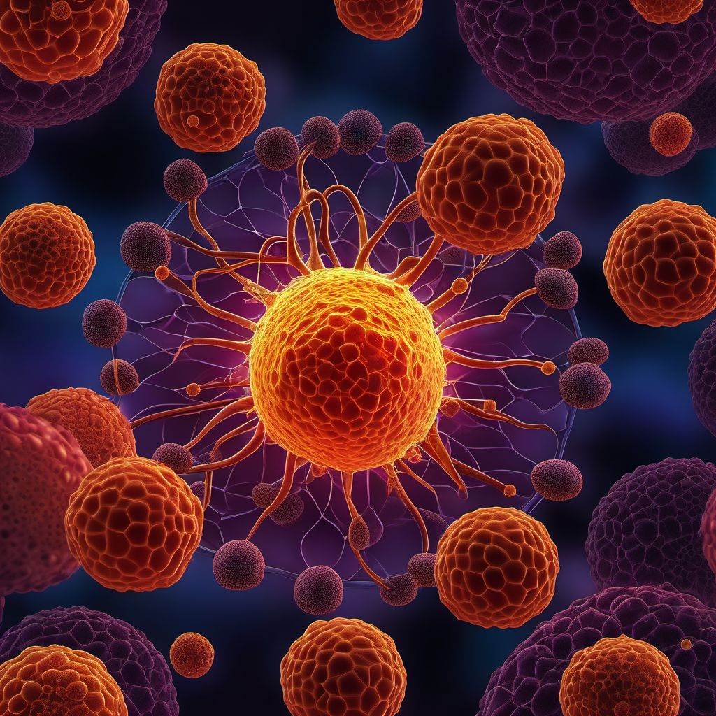 Non-follicular lymphoma digital illustration