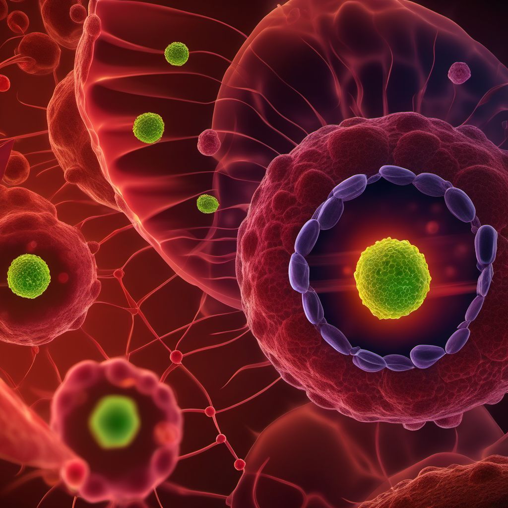 Mantle cell lymphoma digital illustration