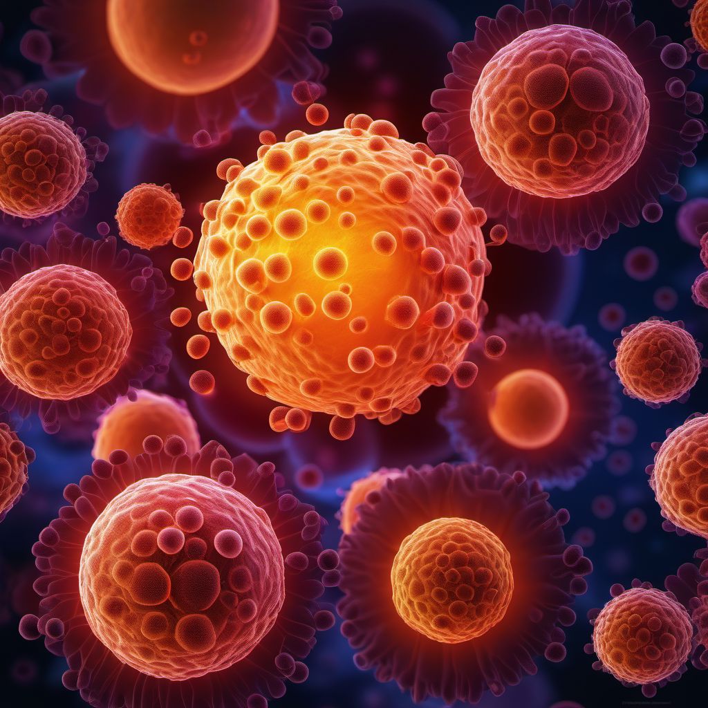 Lymphoid leukemia digital illustration