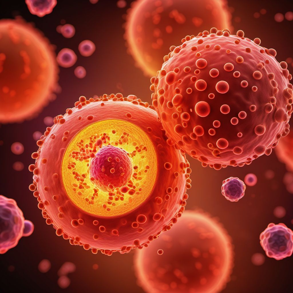 Prolymphocytic leukemia of B-cell type digital illustration