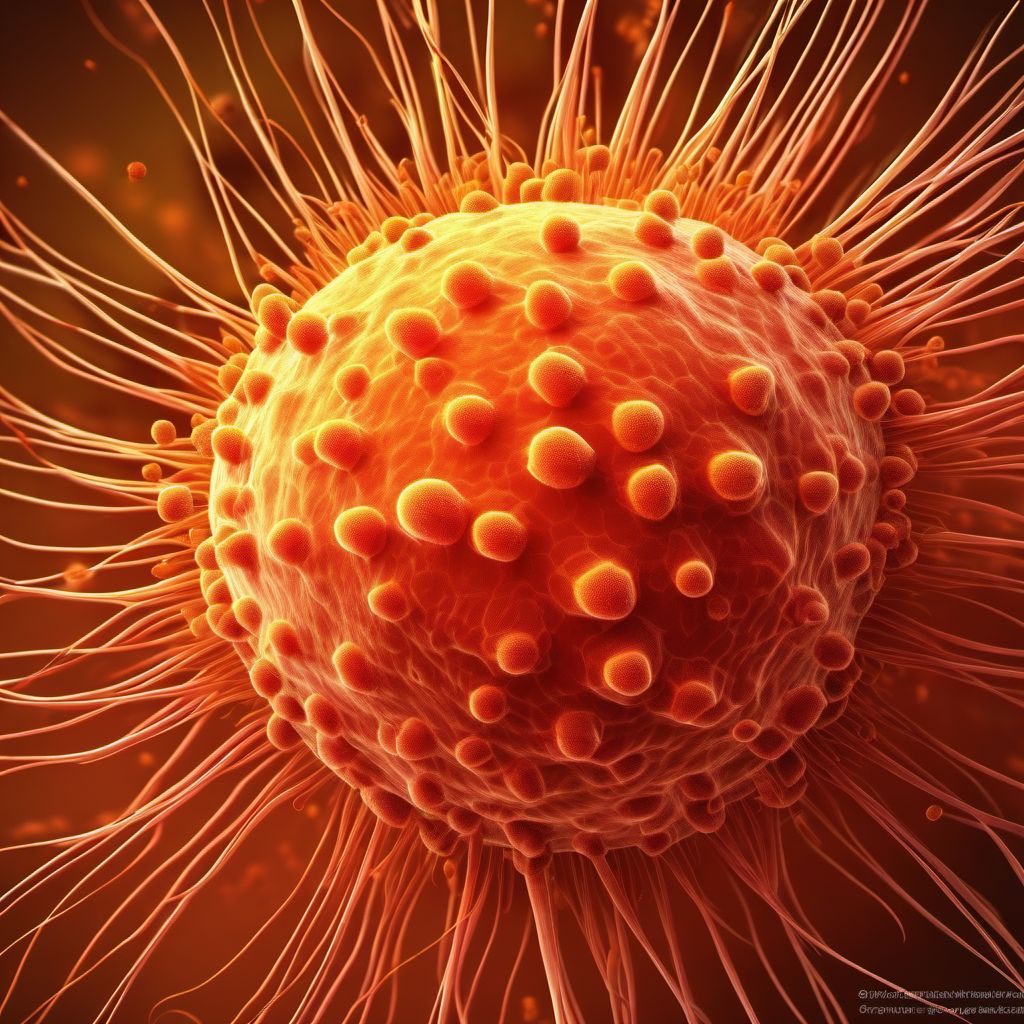 Hairy cell leukemia digital illustration