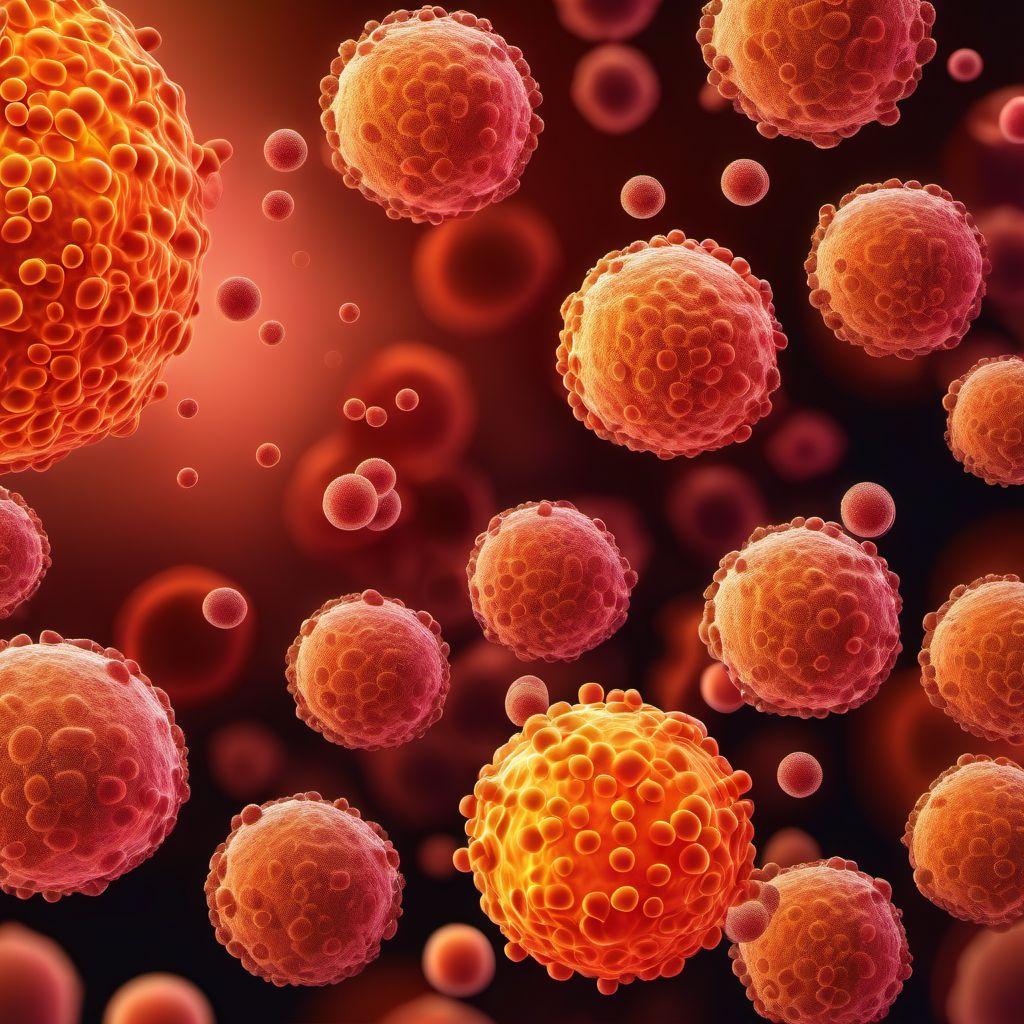Prolymphocytic leukemia of T-cell type digital illustration