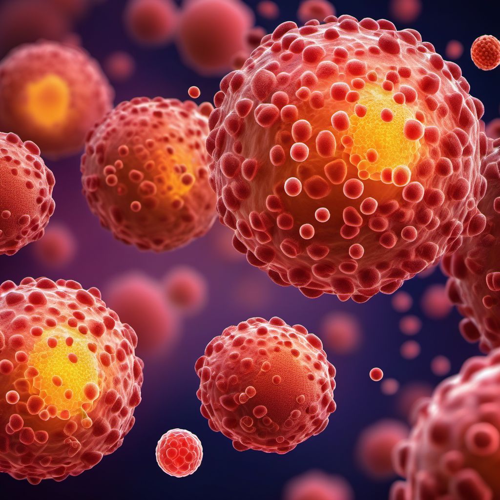 Mature B-cell leukemia Burkitt-type digital illustration