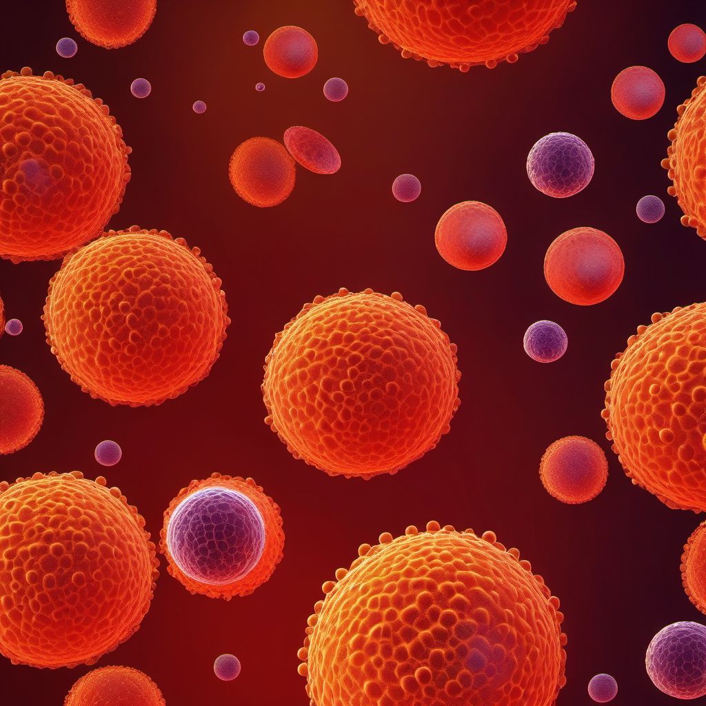 Acute myeloblastic leukemia digital illustration