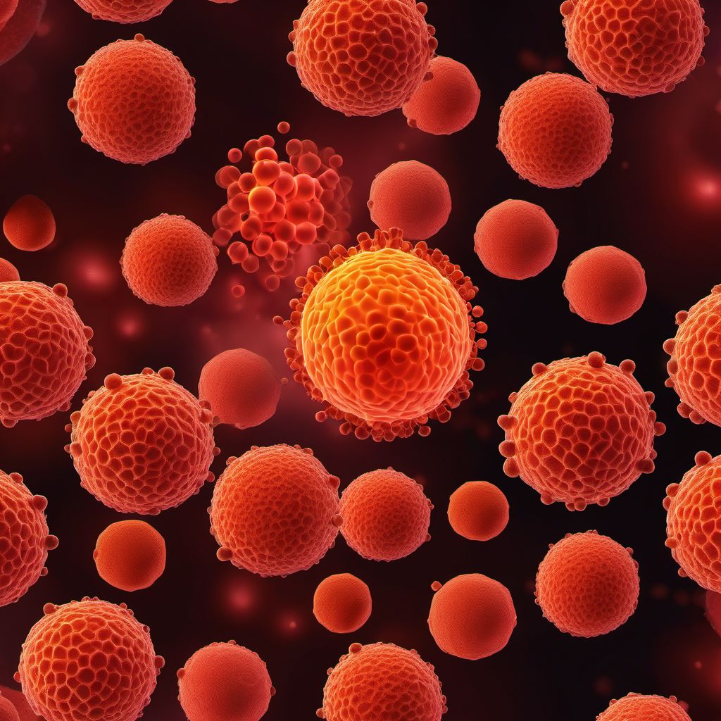 Acute myeloid leukemia with 11q23-abnormality digital illustration
