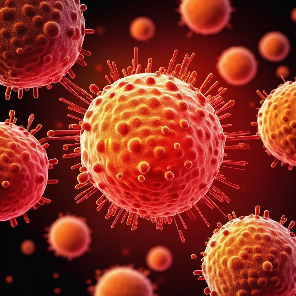 Mast cell leukemia digital illustration