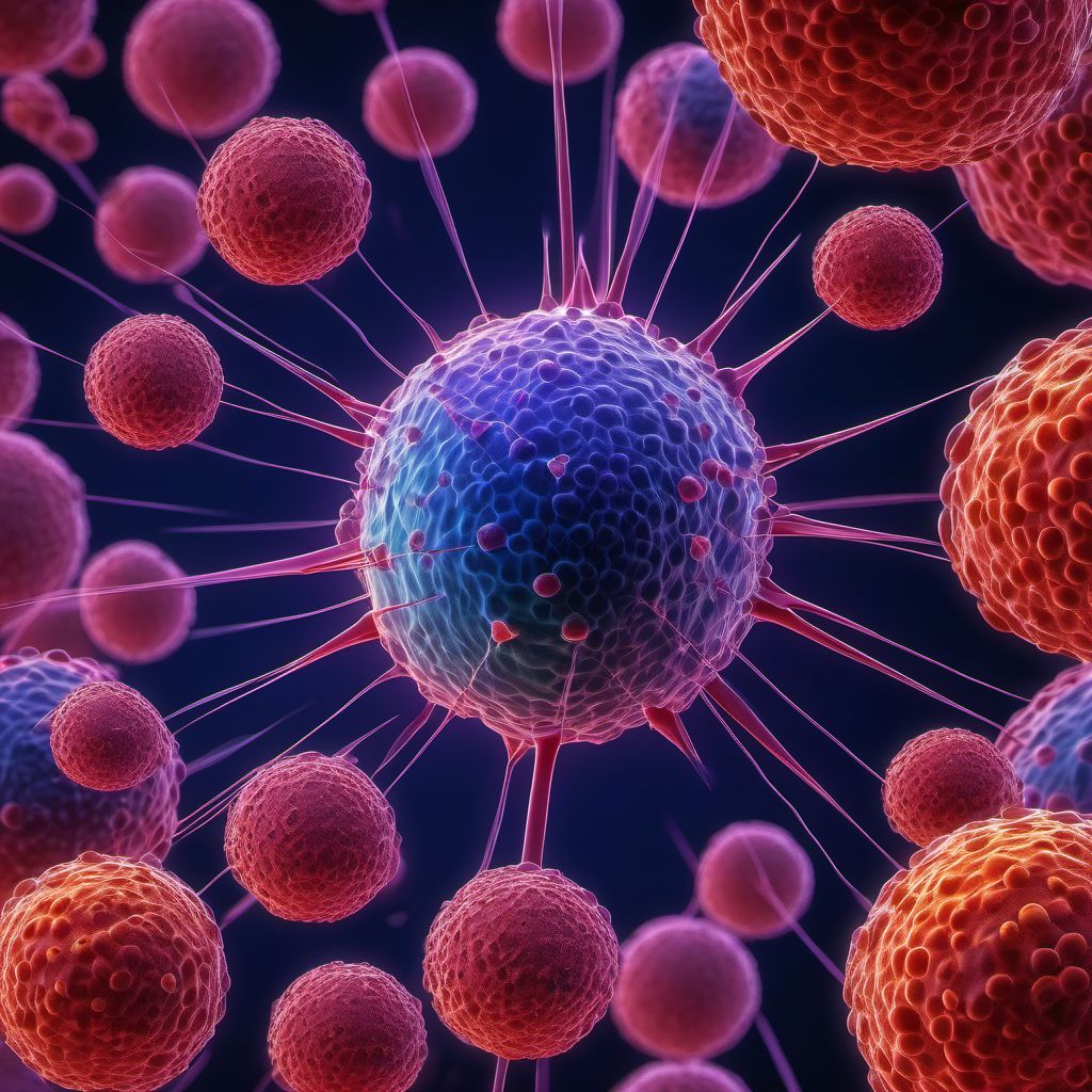 Malignant mast cell neoplasm digital illustration