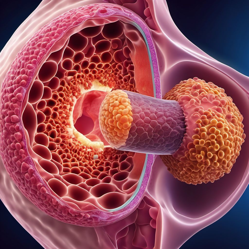 Carcinoma in situ of oral cavity, esophagus and stomach digital illustration