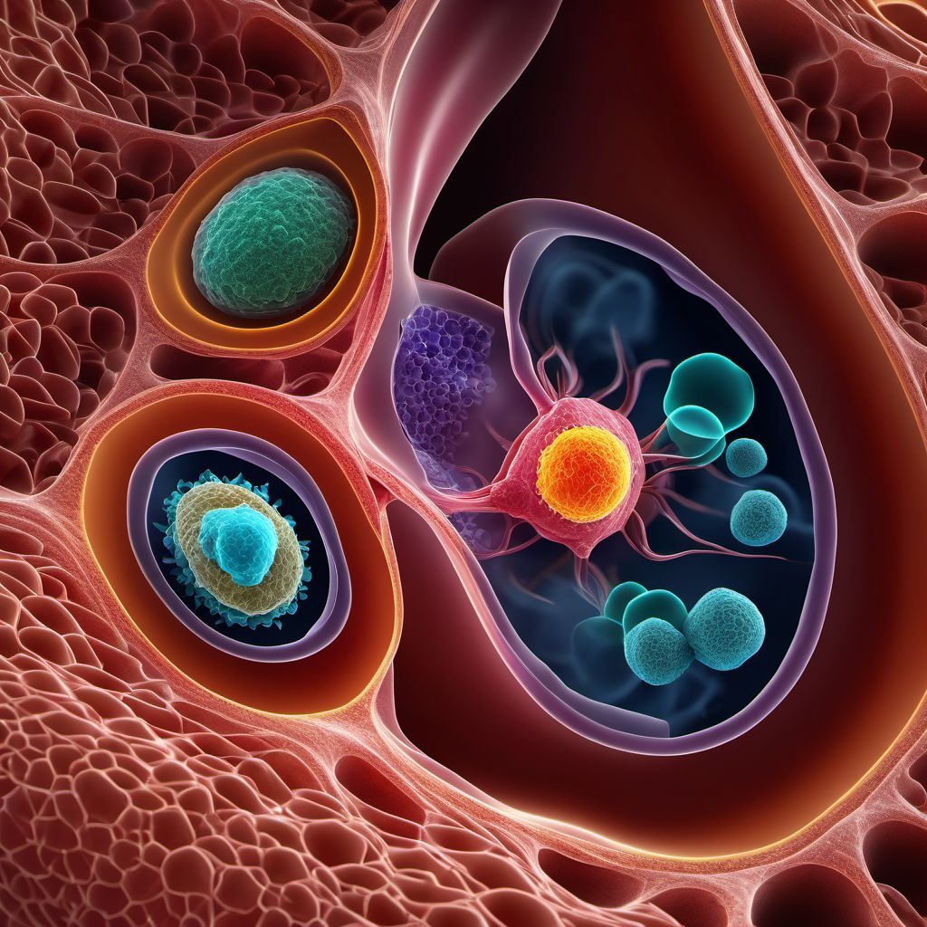Carcinoma in situ of liver, gallbladder and bile ducts digital illustration