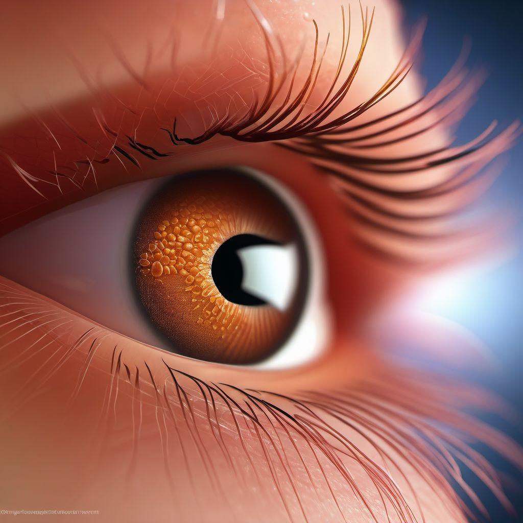 Melanoma in situ of eyelid, including canthus digital illustration