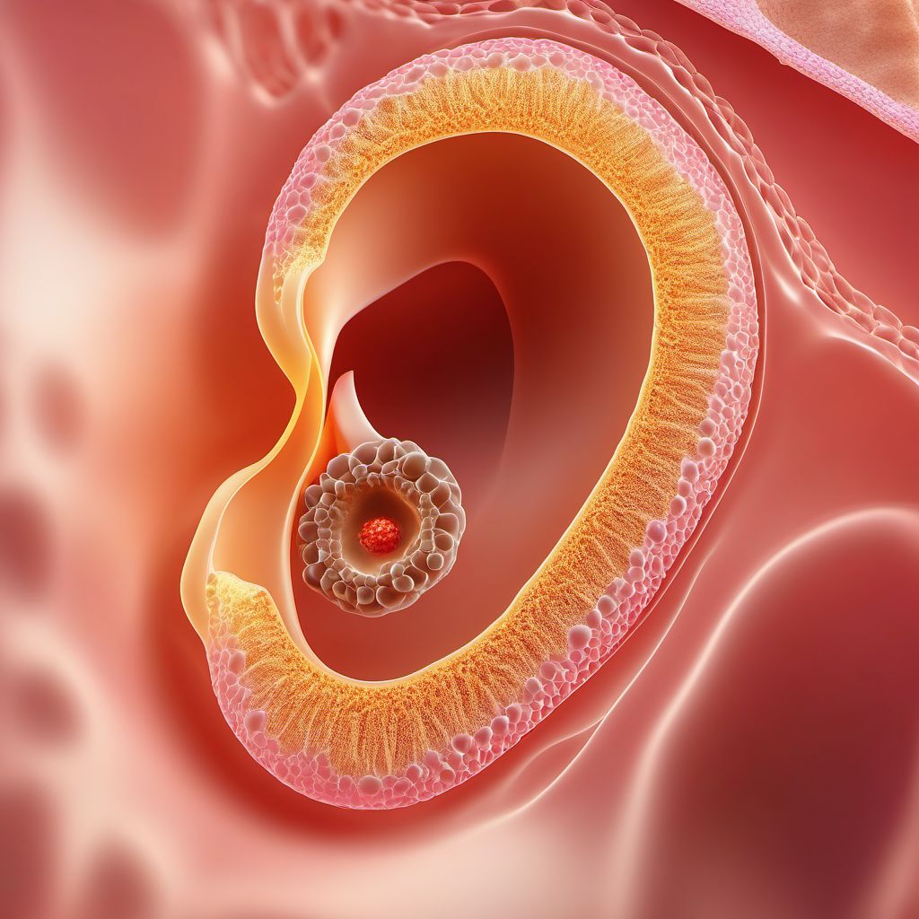 Melanoma in situ of ear and external auricular canal digital illustration