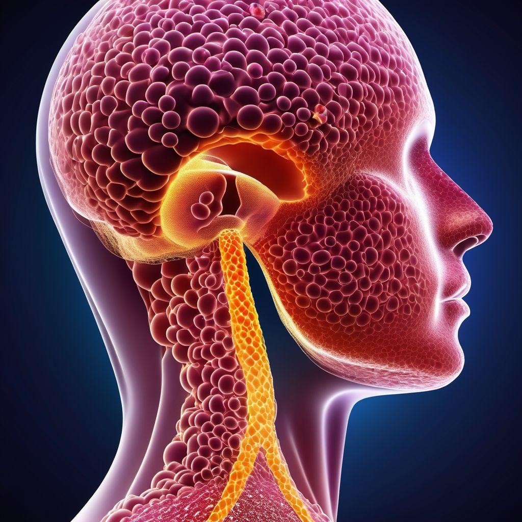 Melanoma in situ of scalp and neck digital illustration