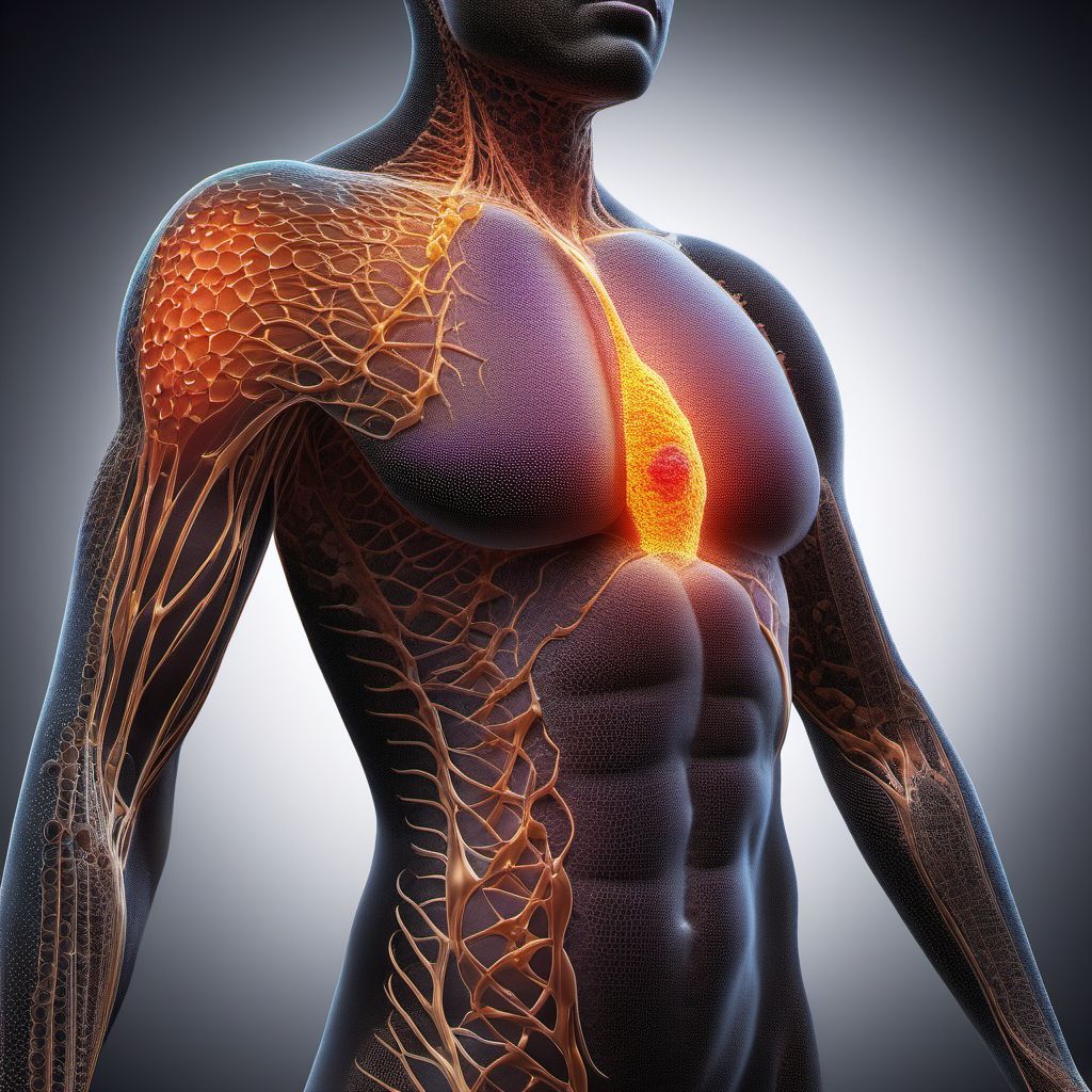Melanoma in situ of upper limb, including shoulder digital illustration