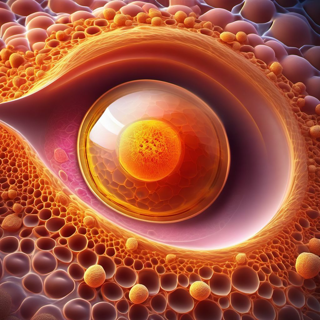 Carcinoma in situ of eye digital illustration