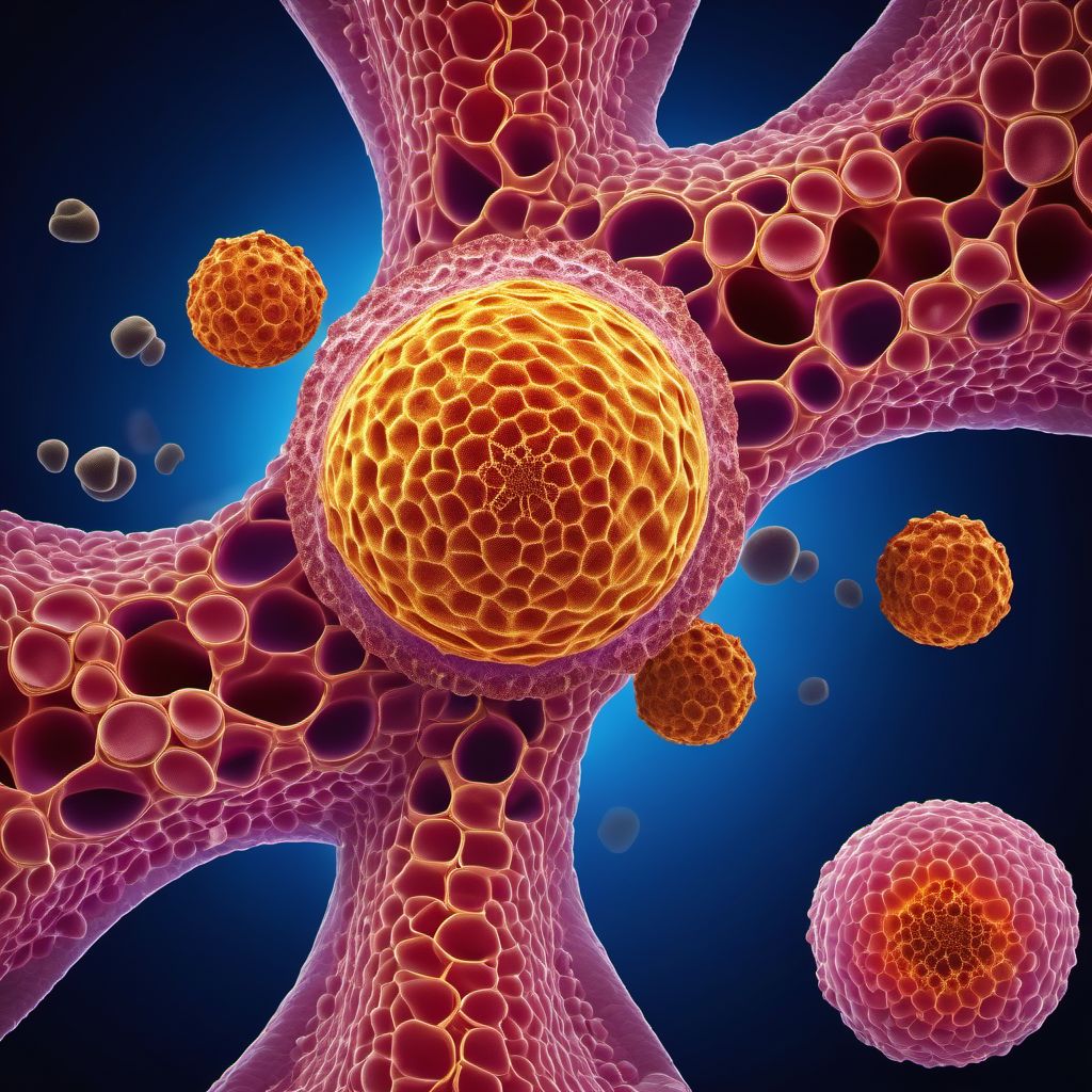 Carcinoma in situ of thyroid and other endocrine glands digital illustration
