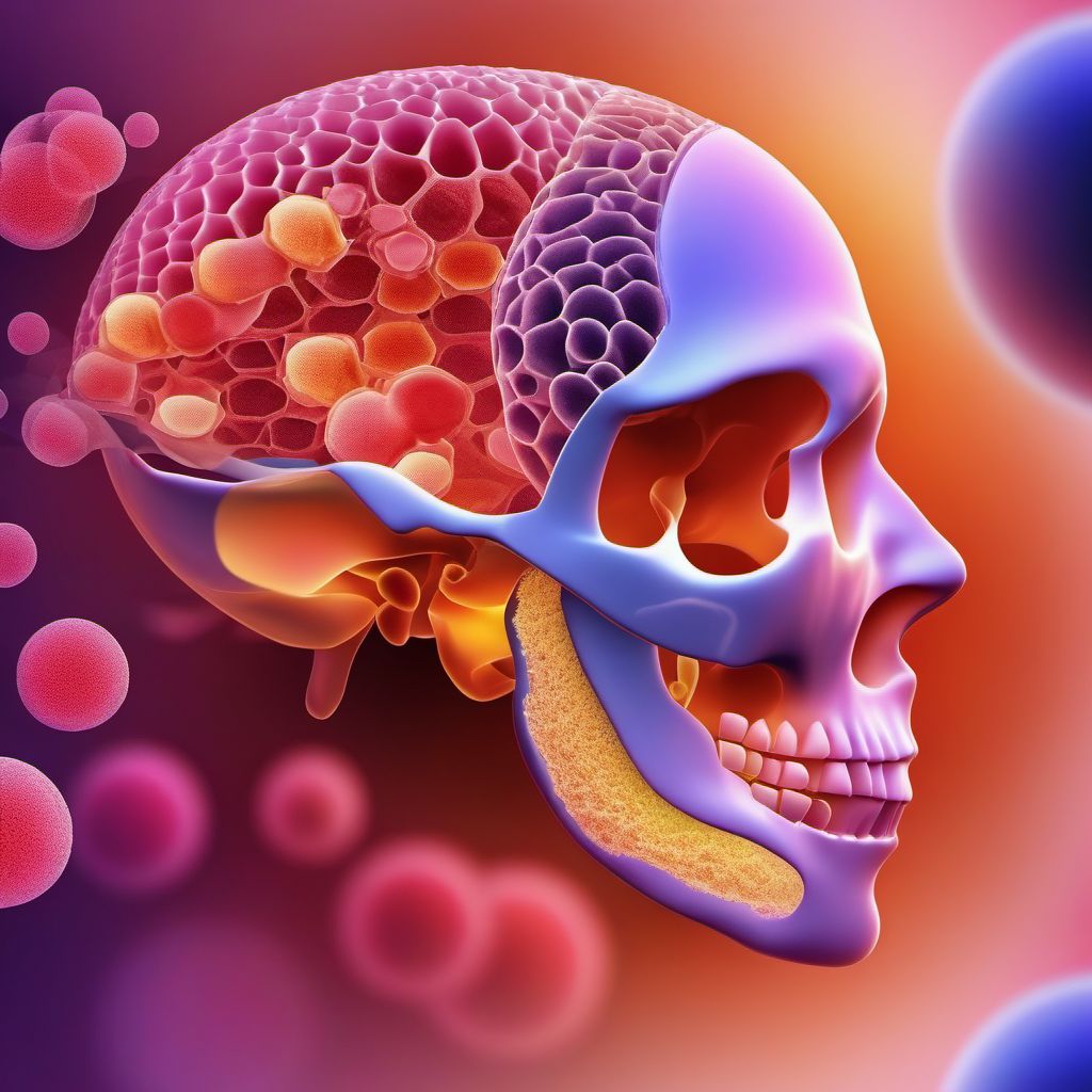 Benign neoplasm of other parts of oropharynx digital illustration