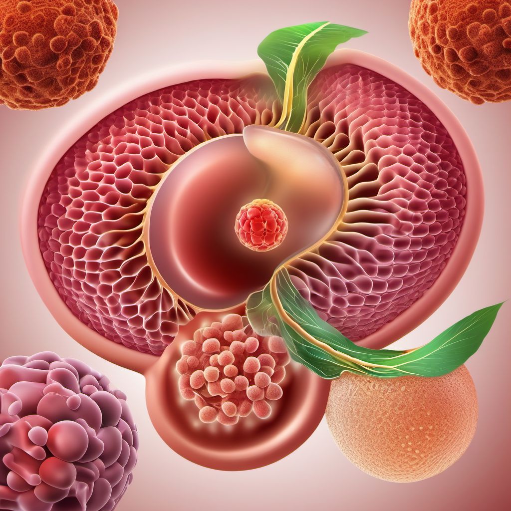 Benign neoplasm of other and ill-defined parts of digestive system digital illustration