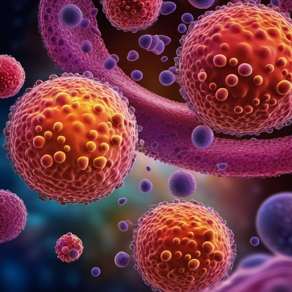 Benign neoplasm of pancreas digital illustration