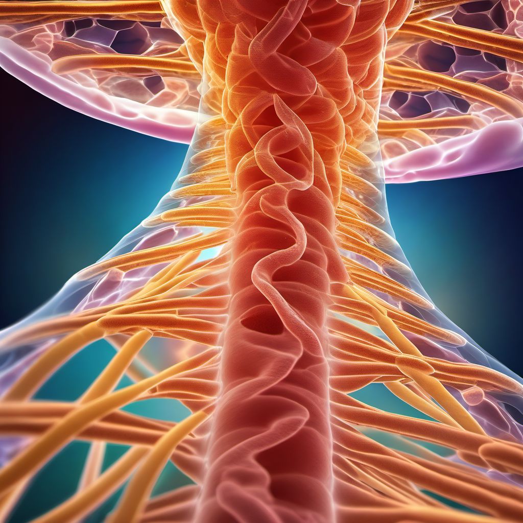 Benign neoplasm of vertebral column digital illustration